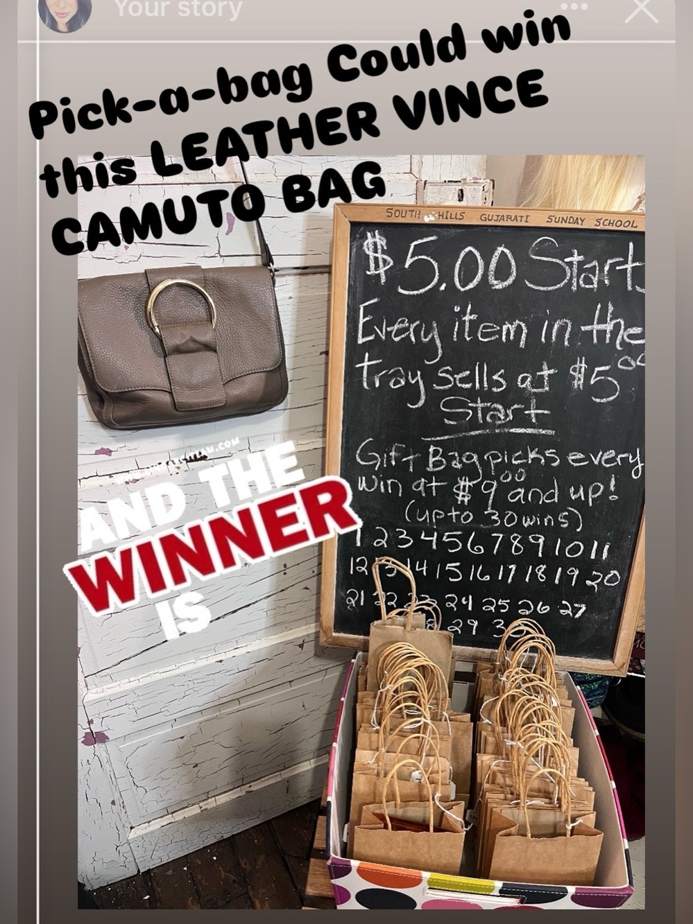 TODAYS LIVE! FREE GIFTS AT $9 or BETTER WINS! One wins the LEATHER VINCE CAMUTO
